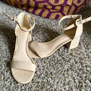 Nude Block Heels Size 9.5 by Xappeal